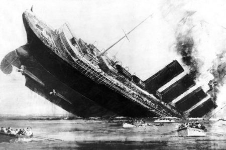 Today in History: The Lusitania Struck with a Torpedo by a German U-boat