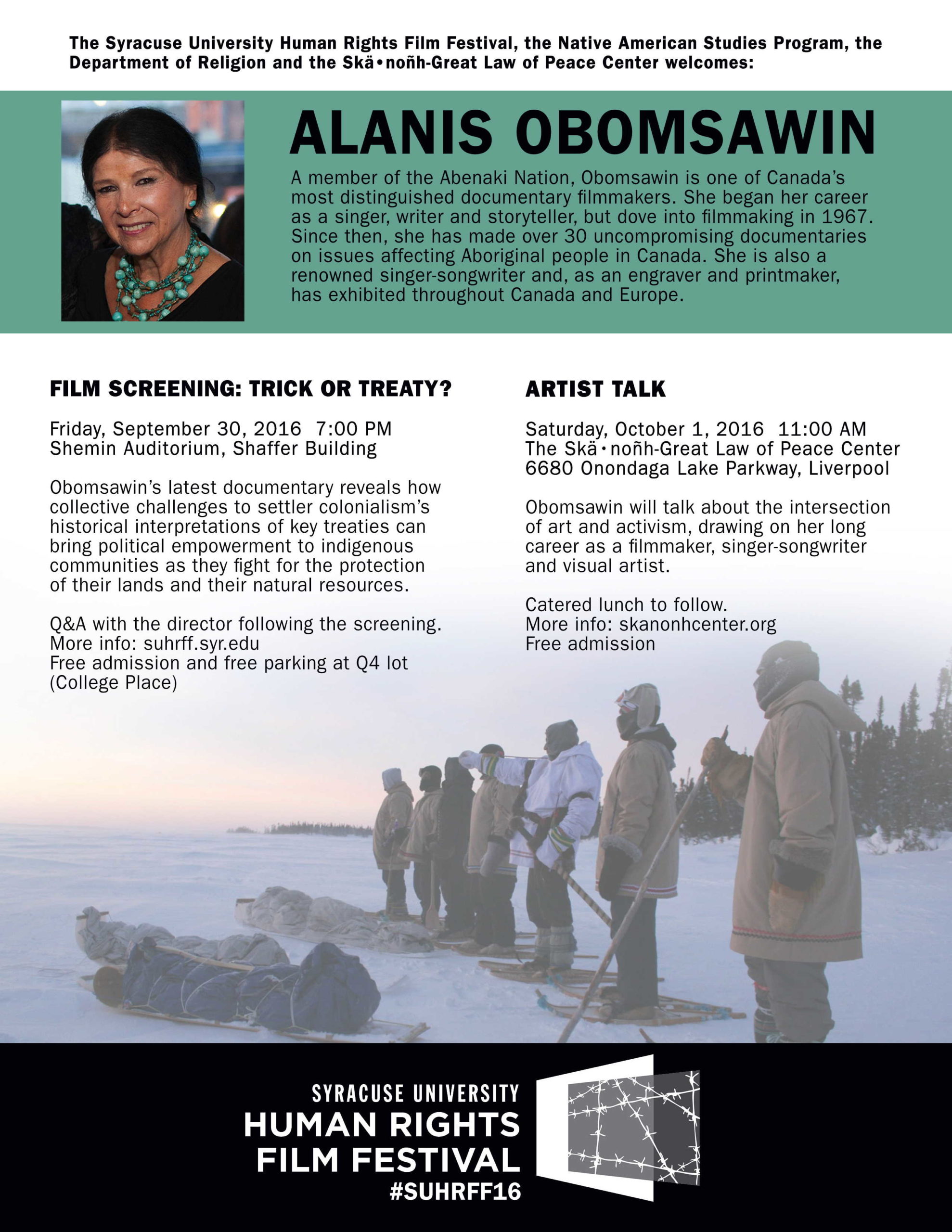 Artist Talk with Alanis Obomsawin